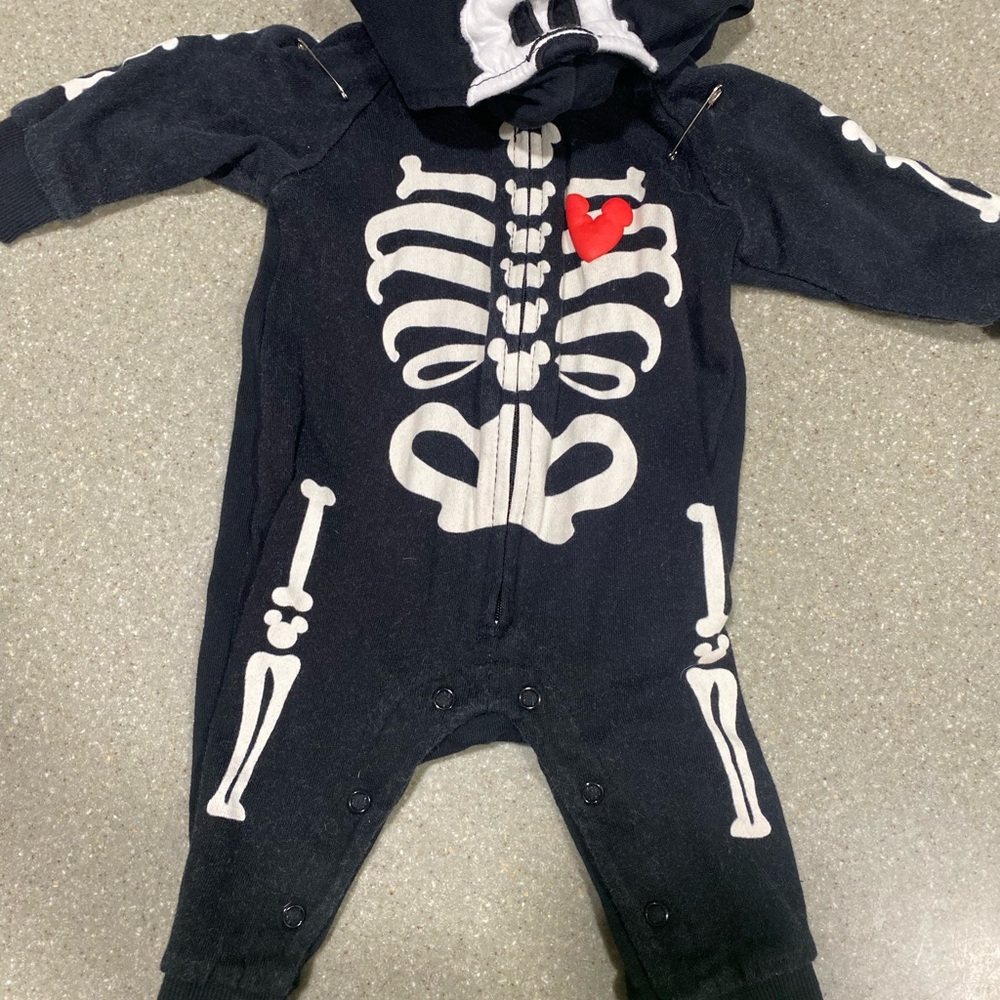 Disney Mickey Mouse Skeleton Baby Onesie